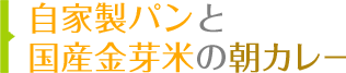 自家製パンと国産金芽米の朝カレー